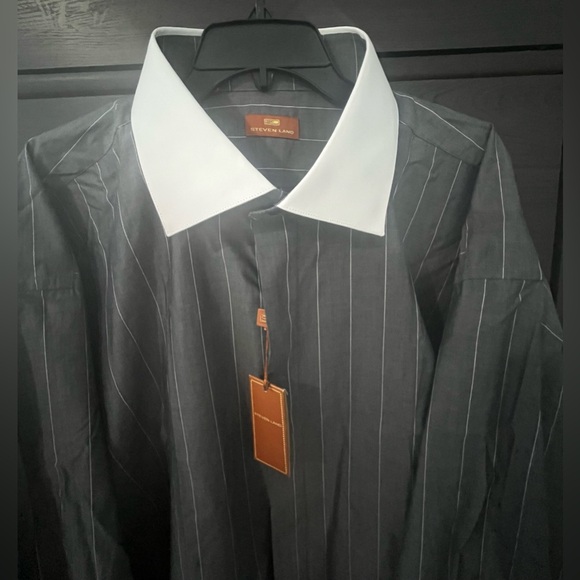 Steven land men’s dress shirt NWT gray 3X-4X - Picture 3 of 7